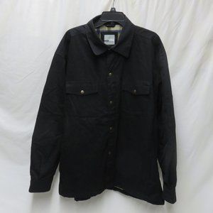Men's Black Cotton Canvas Jacket, Size XL